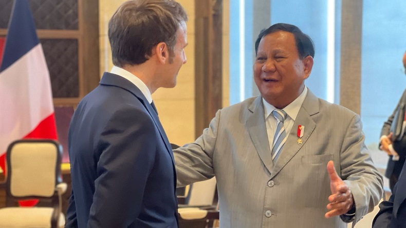 Akrabnya Prabowo dan Macron saat Pertemuan Bilateral RI-Prancis Bahas Pertahanan