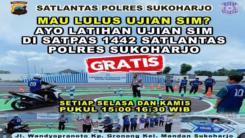 Polres Sukoharjo Buka Bimbel Gratis Ujian SIM Teori dan Praktik