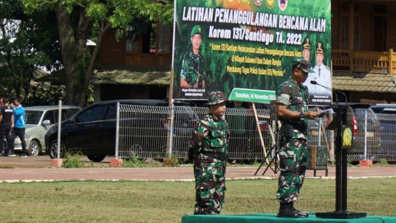 Tingkatkan Kemampuan Penanggulangan Bencana Alam di Tomohon, Ini Langkah Korem 131/Santiago