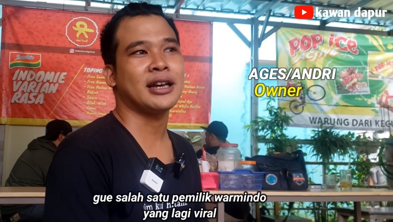 Kisah Andri Sukmana, Pernah Tinggal di Gubuk Kini Jadi Pemilik Kedai Warmindo