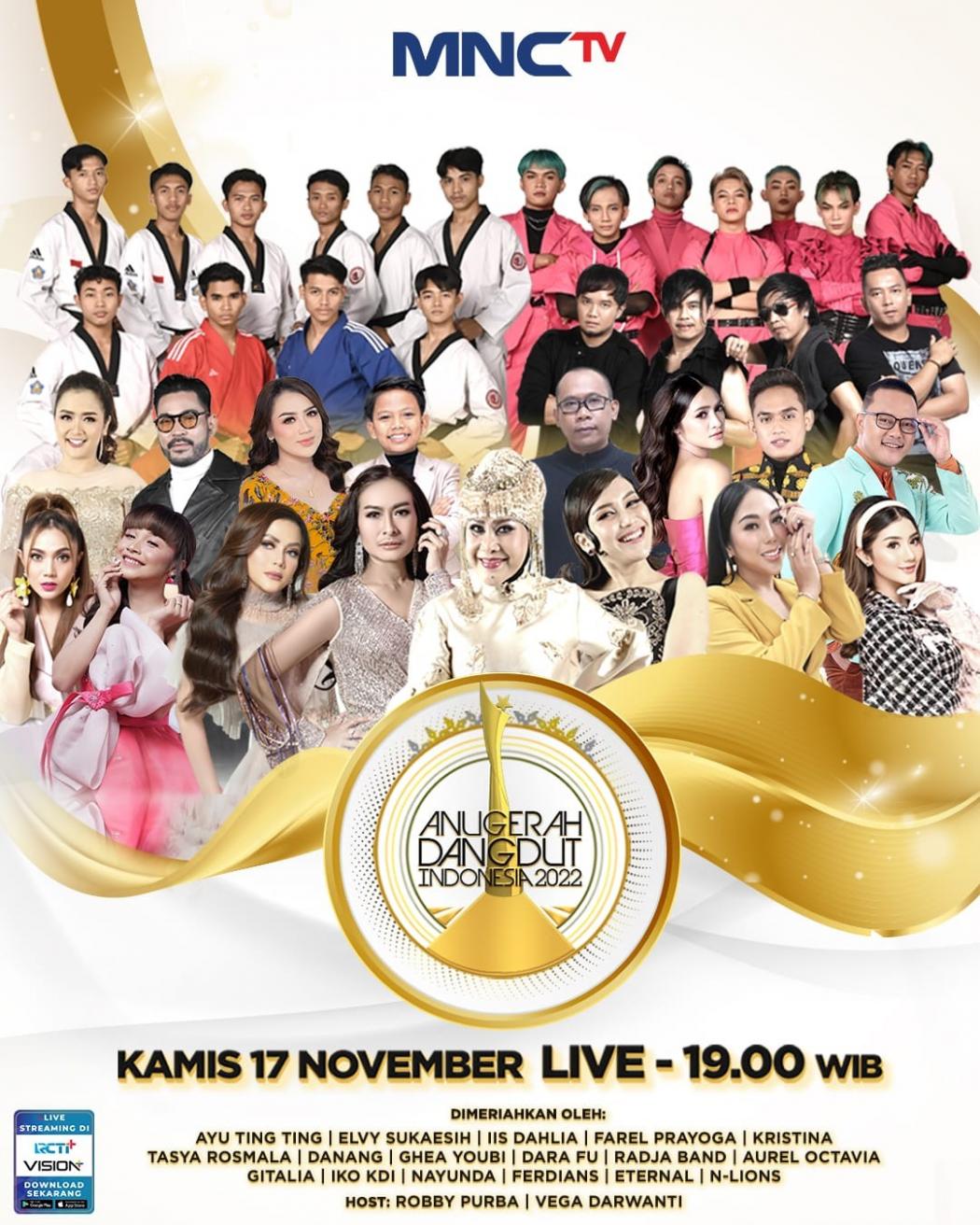 Farel Prayoga hingga Elvy Sukaesih Siap Ramaikan Malam Penghargaan Anugerah Dangdut Indonesia 2022