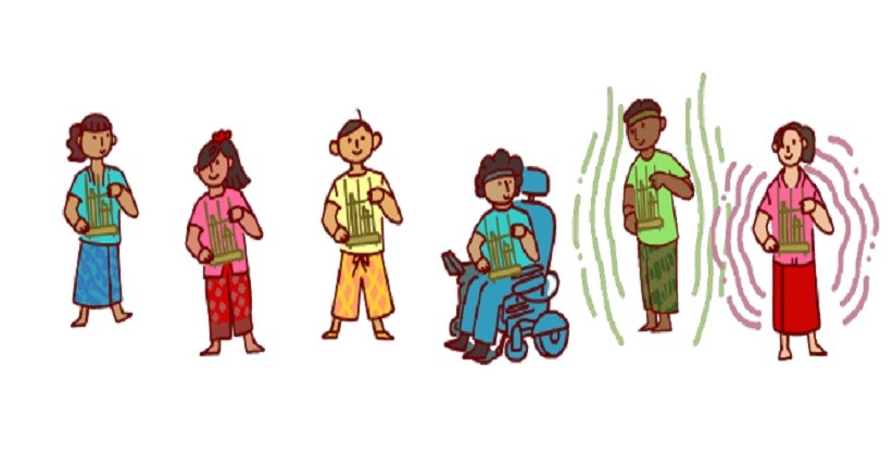 Angklung Muncul di Google Doodle, Ini Sejarahnya
