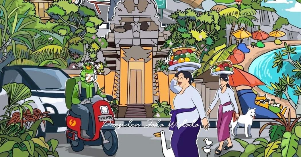 Dorong Elektrifikasi, Presiden Jokowi Bagikan Gambar Ojek Online hingga Mobil Listrik Wuling Air EV