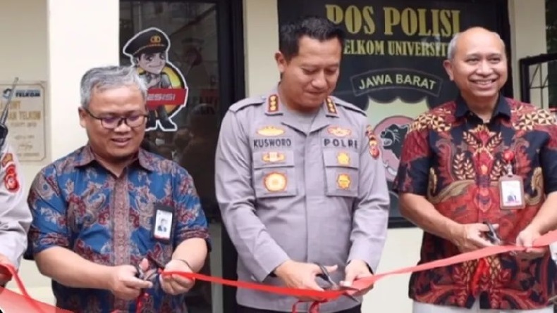 Cegah Kriminalitas di Kampus, Kapolresta Bandung Resmikan Pospol Telkom University
