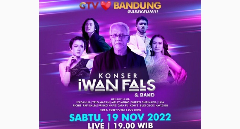Hari Ini GTV Love Bandung Persembahkan Panggung Konser Iwan Fals & Band Bertabur Musisi Papan Atas