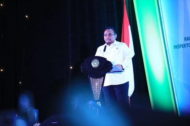 Rakorwas Itjen, Menag Sampaikan 2 Amanat Presiden soal Layanan Publik dan Kecurangan