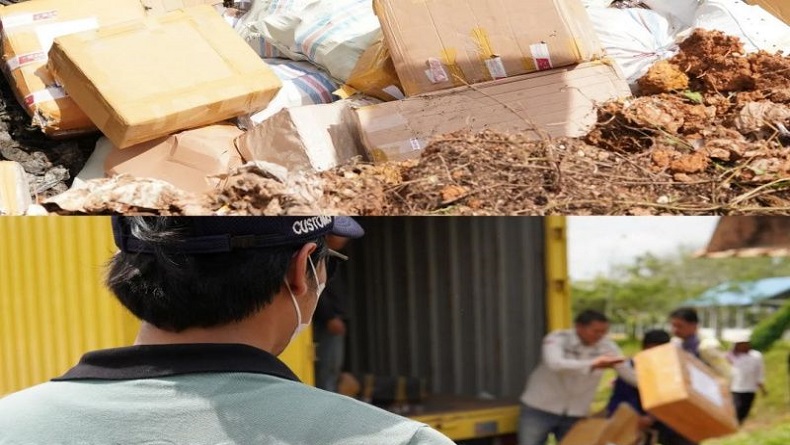 Bea Cukai Banjarmasin Gagalkan Peredaran 359.200 Batang Rokok Ilegal