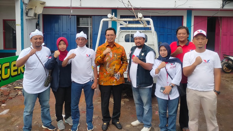 Mahyudin Kunjungi Posko Perindo Kabupaten Cianjur, Semangati Kader Bantu Para Korban