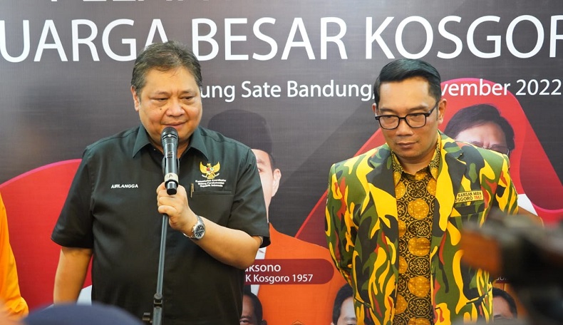 Di Depan Airlangga dan Berseragam Kosgoro, Kang Emil: Ada yang akan Saya Umumkan dalam Waktu Dekat