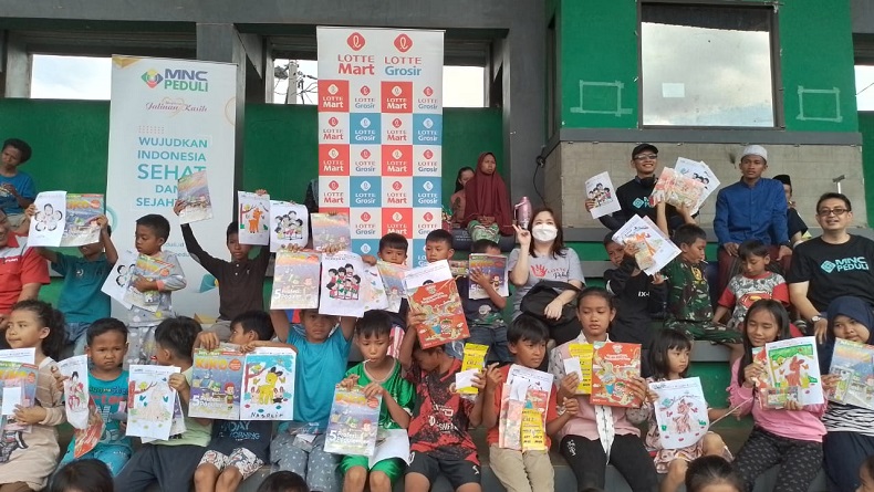 Cerianya Anak-Anak Korban Gempa Cianjur Dapat Trauma Healing dari MNC Peduli-Lotte Mart