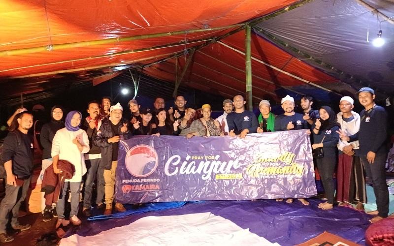 Disambangi Pemuda Perindo, Ketua RT Ciherang Harap Pemerintah Pulihkan Korban Gempa Cianjur 