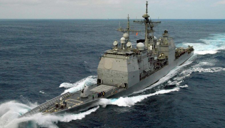 Tegang, China Usir Kapal Perang AS USS Chancellorsville di Laut China Selatan