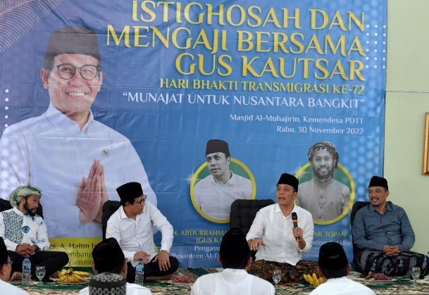 Peringati Hari Bakti Transmigrasi, Kemendes Gelar Istigasah dan Galang Dana Gempa Cianjur