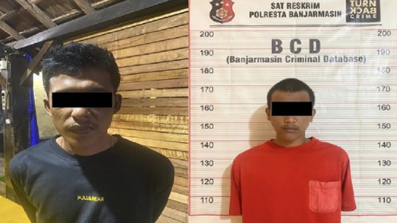 Jambret Sadis Sebabkan Korban Jatuh hingga Wajah Luka Parah di Banjarmasin Ditangkap