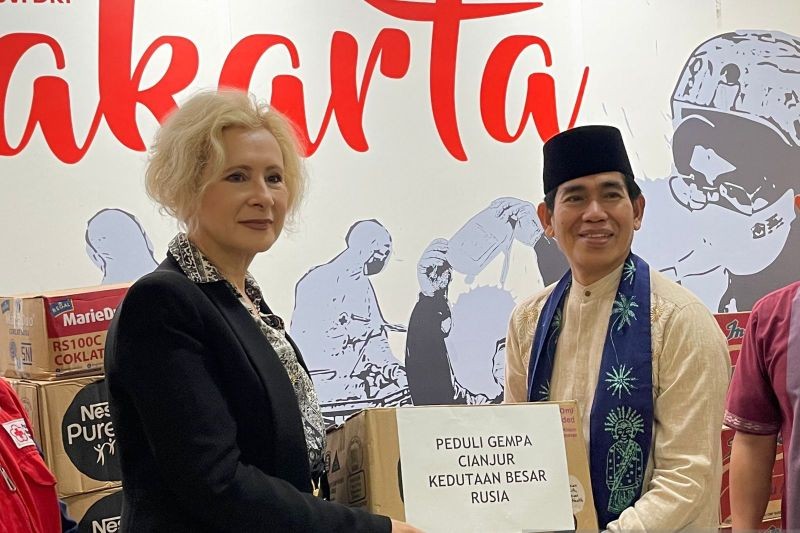 Kedubes Rusia Salurkan Bantuan Kemanusiaan untuk Korban Gempa Cianjur