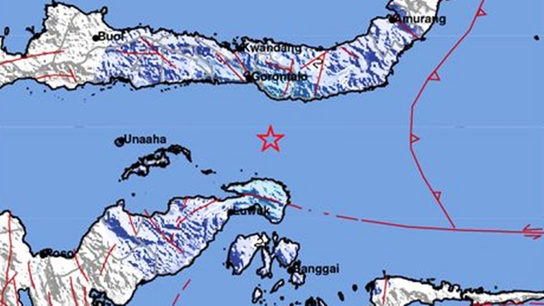 Gempa Terkini M 5,1 Guncang Banggai Sulteng, Kedalaman 10 Km