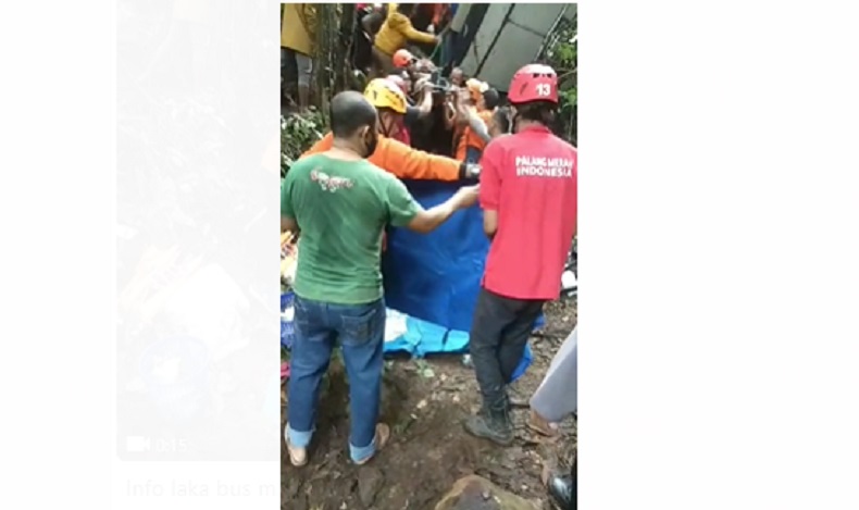 Bus Pariwisata Terjun ke Jurang 15 Meter di Magetan, 7 Tewas