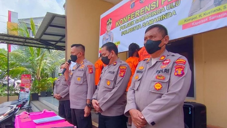 Suami Istri asal Kukar Viral di Samarinda, Terekam CCTV Curi Motor