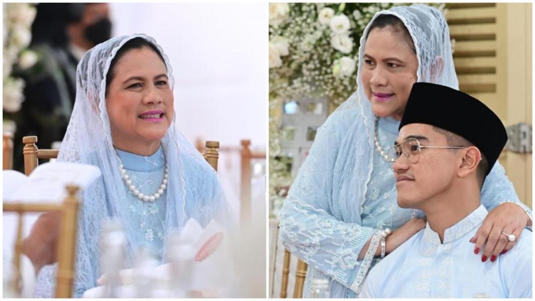 Anggunnya Gaya Iriana Jokowi Pakai Dress Bernuansa Biru saat Dampingi Kaesang Pangarep di Momen Pengajian