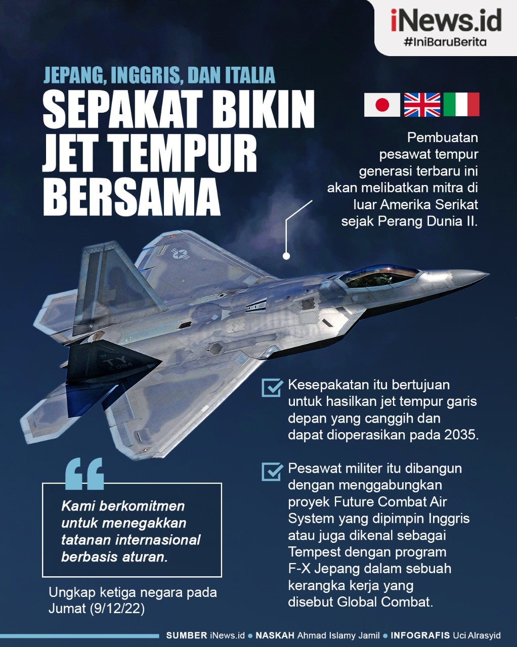 Infografis Jepang, Inggris, dan Italia Bikin Jet Tempur Canggih Bersama