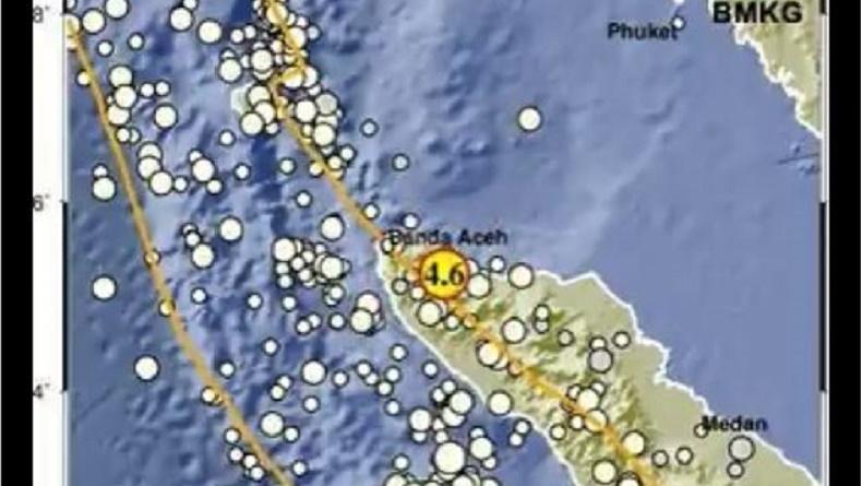 Gempa Terkini Magnitudo 4,6 Guncang Pidie Aceh