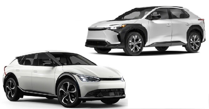 Toyota BZ4X Versus Kia EV6 GT-Line Mobil Listrik Seharga Rp1 Miliaran, Mana Paling Canggih?