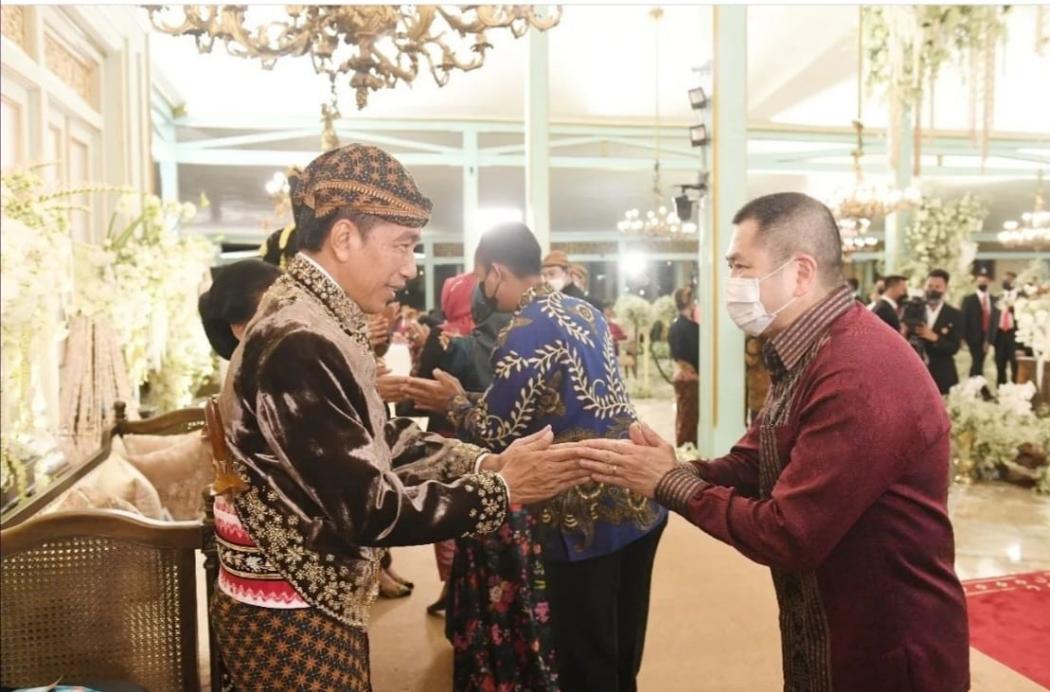 Hadiri Pernikahan Kaesang-Erina, Ini Nasihat HT untuk Kedua Mempelai 