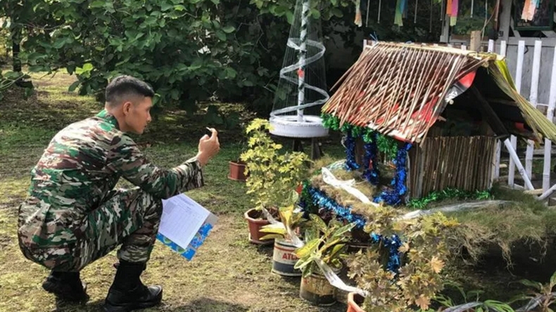 Meriahkan Natal, Koramil Biak Numfor Gelar Lomba Hias Pondok Natal