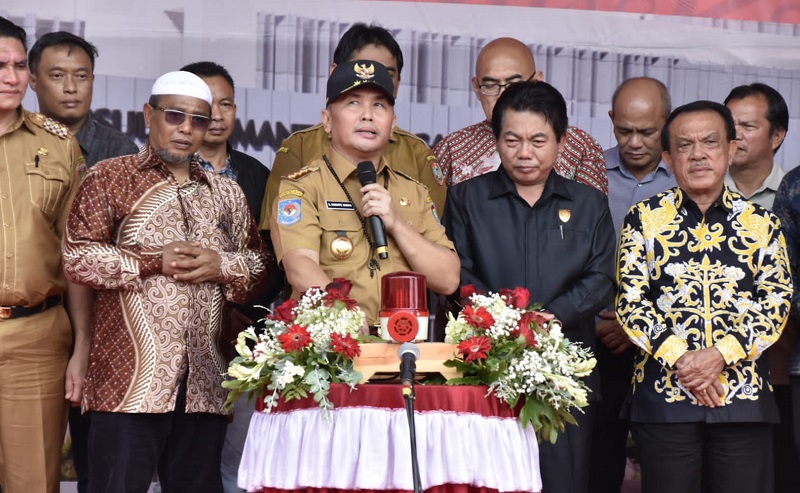 Gubernur Kalteng Lakukan Pemancangan Tiang Perdana Pembangunan RSUD Wilayah Barat