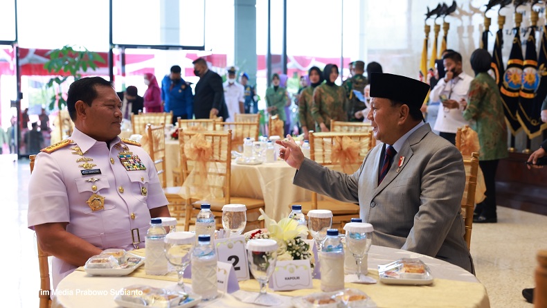 Prabowo Hadiri Sertijab Panglima TNI Laksamana Yudo Margono