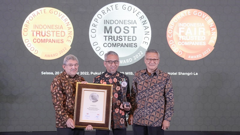 Pegadaian Raih Penghargaan sebagai Perusahaan Terpercaya di Ajang GCG Award 2022