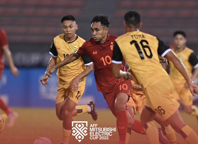 Teerasil Dangda Bikin Gol, Thailand Vs Brunei 2-0 di Babak Pertama