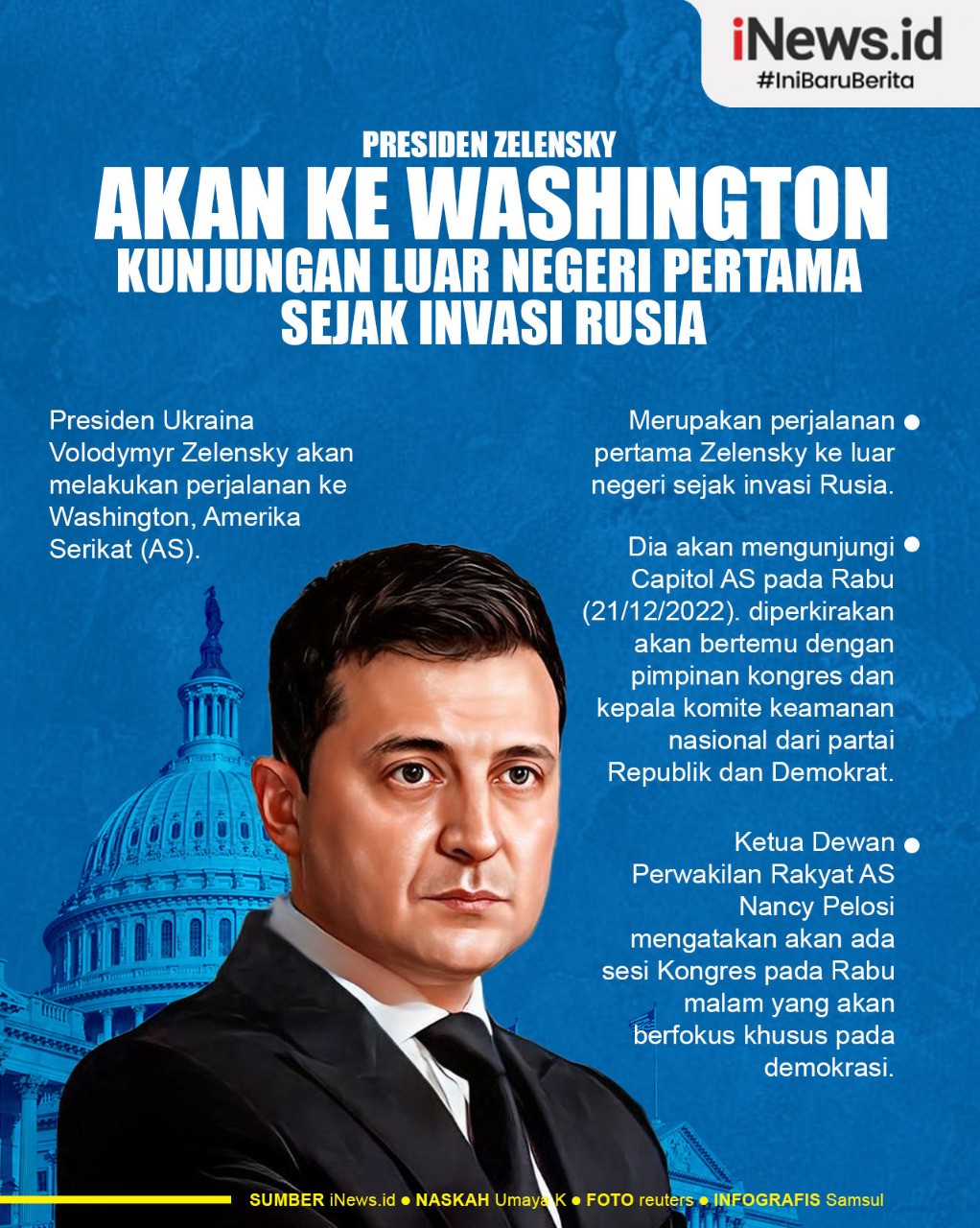 Infografis Presiden Zelensky Akan ke Washington, Kunjungan  Luar Negeri Pertama sejak Invasi Rusia