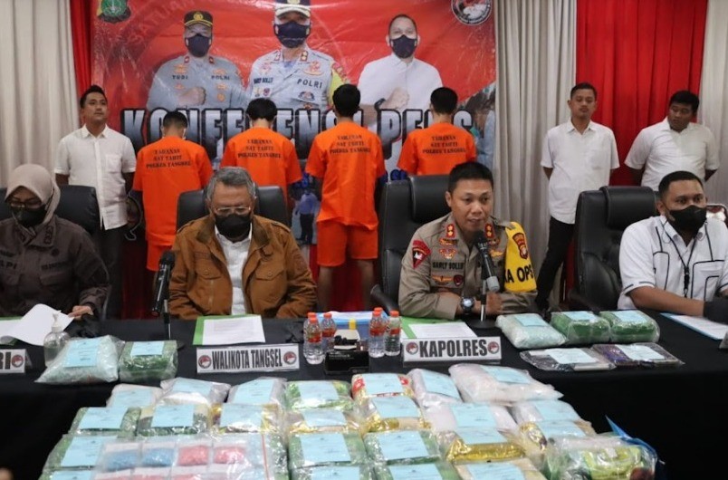 Polres Tangsel Sita Sabu Seberat 34,5 Kg, Diduga Akan Diedarkan saat Malam Tahun Baru