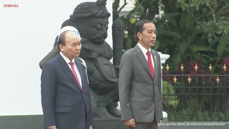 Presiden Jokowi Terima Kunjungan Presiden Vietnam Nguyen Xuan Phuc di Istana Bogor