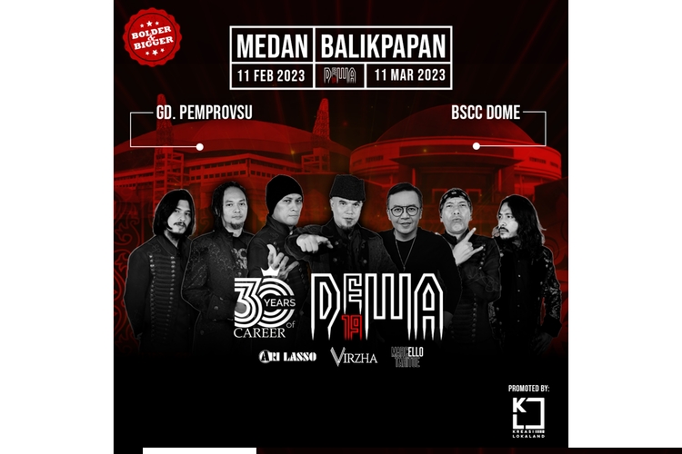 Dewa19 Gelar Konser 30 Tahun Berkarya, Baladewa Medan Bersiap Februari 2023