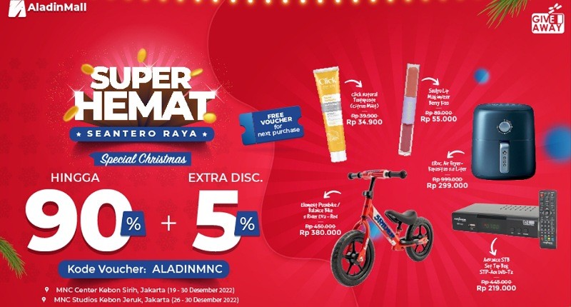 Gajian Tiba, saatnya Serbu Produk Diskon s.d 90% + 5% hanya di AladinMall! Ada Gratis Ongkir Juga