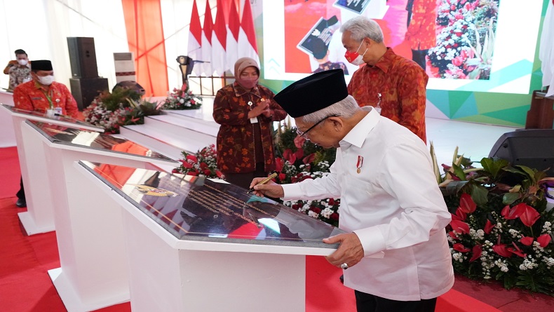 Resmikan 6 PLUT KUMKM, Wapres: Pemerintah Terus Hadirkan Transformasi Ekonomi