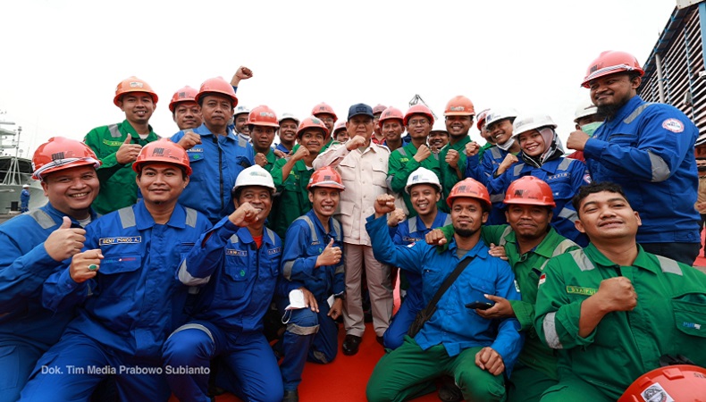 Inspeksi PT PAL, Prabowo Sempatkan Ucapkan Terima Kasih pada Pekerja