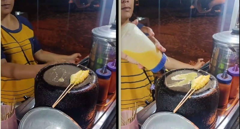 Viral, Penjual Telur Gulung Jualan Pakai Panci Hitam, Laris Manis!