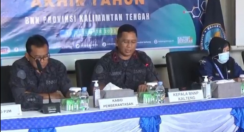 Selama 2022 BNNP Kalteng Ungkap 12 Kasus Narkotika, 6 di Antaranya Jaringan Antarprovinsi