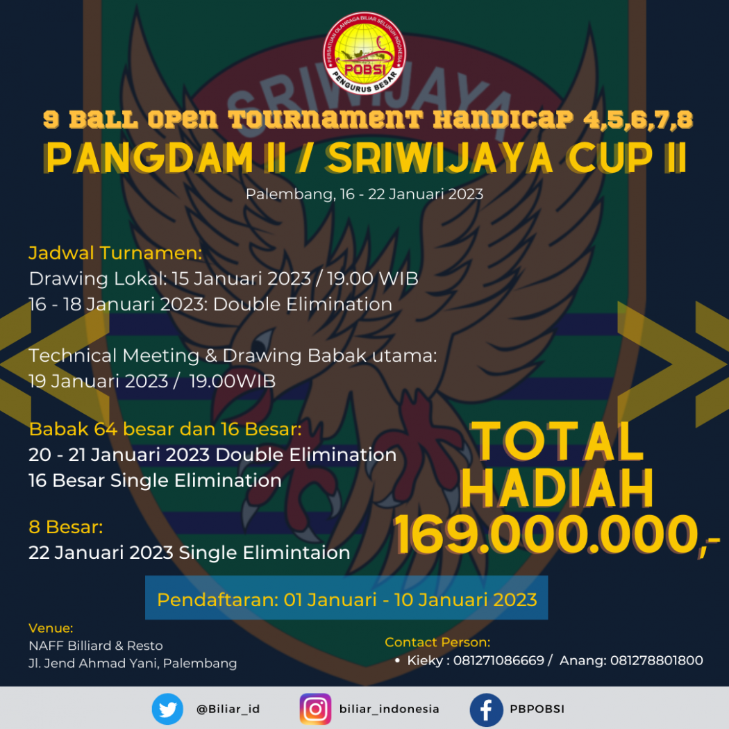 POBSI Sumsel Bersama KODAM II/Sriwijaya Gelar Kompetisi Biliar, Ini Tanggalnya