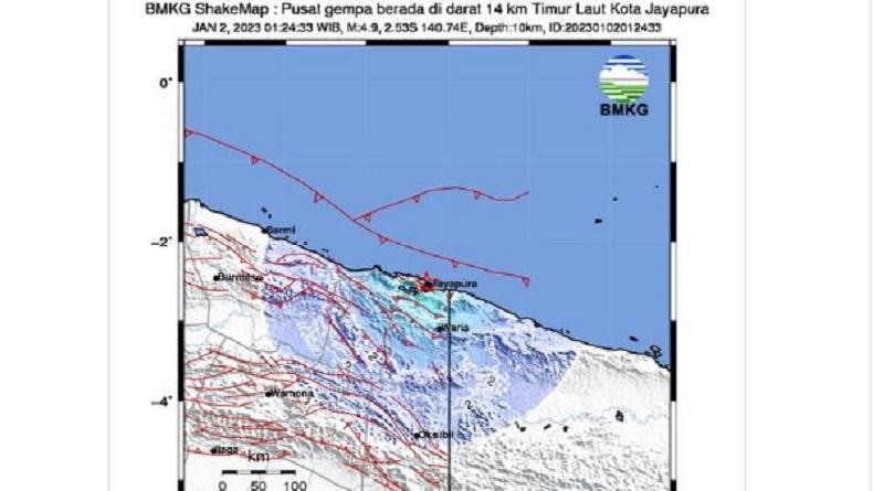 Gempa Jayapura M4,9, BMKG: Guncangan Susulan sudah 54 Kali