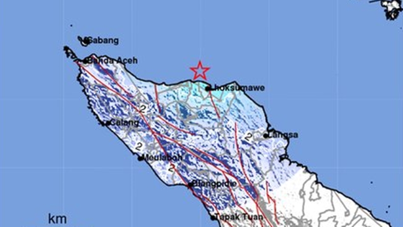 Gempa Terkini Magnitudo 4,9 Guncang Lhokseumawe Aceh