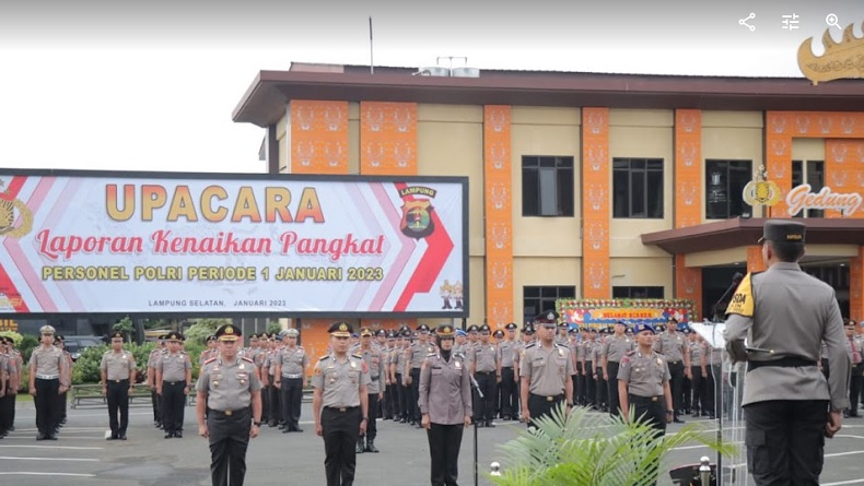 283 Personel Polda Lampung Naik Pangkat, Simak Detailnya