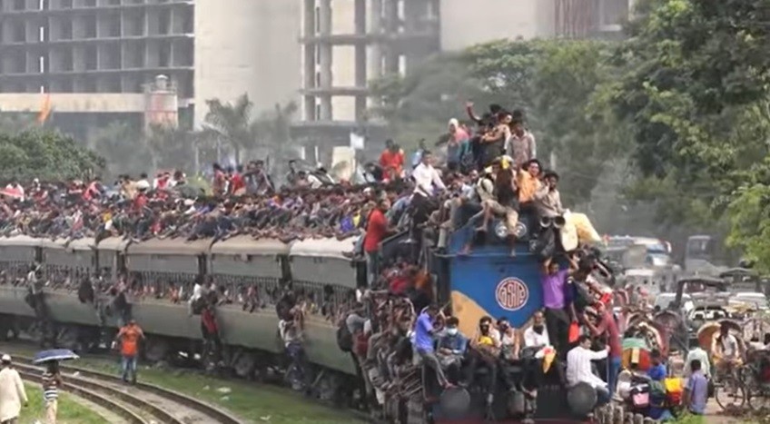 Viral Penumpang Kereta di Bangladesh Menggunung hingga ke Atap Gerbong, Mengingatkan Indonesia Tempo Dulu