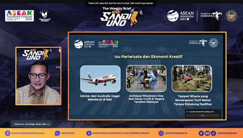 Soal Jetstar Return to Base, Sandiaga Ingatkan Maskapai Penerbangan Patuhi Prosedur demi Keselamatan Wisatawan