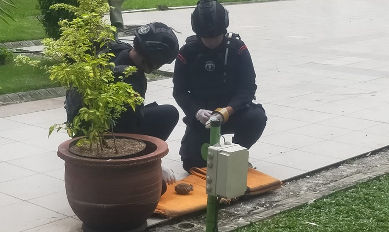 Heboh, Granat Nanas Ditemukan di Taman Balai Kota Surabaya 
