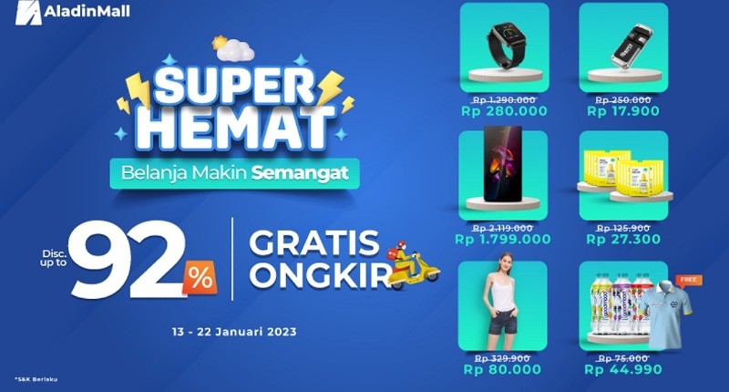 Harga Super Hemat Bikin Belanja Makin Semangat! Ambil Diskon s.d 92% + Gratis Ongkir di Sini