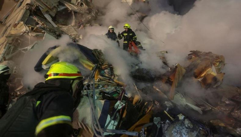 Update Serangan Rudal Rusia di Apartemen Kota Dnipro, Korban Tewas 18 Orang 